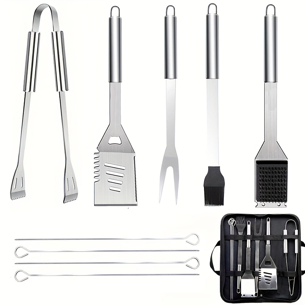 Grillset i rostfritt stål (10 delar)