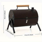 Double-Sided Charcoal Grill with Lid-4