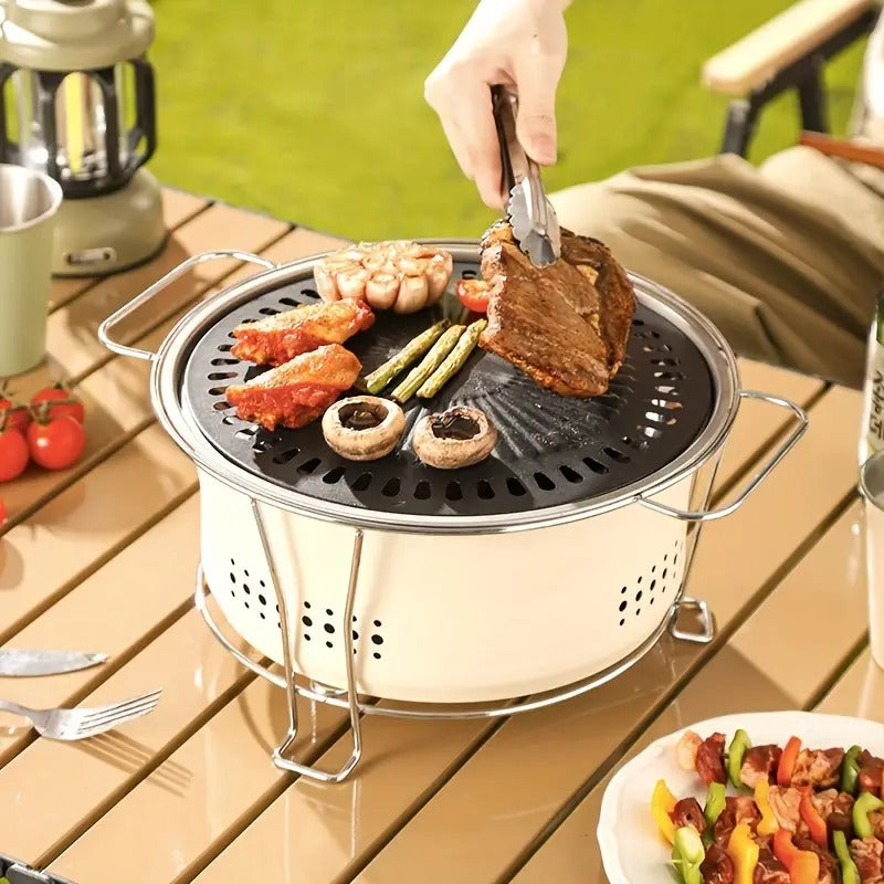 Portabel bordgrill för BBQ